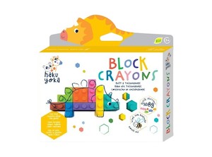 Stationery: Haku Yoka: Block Crayons - Triceratops