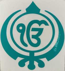 Sikh Religious Symbol Logo Stickers Khanda Ek Onkar
