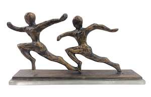 Metal Cast Aluminium Sculpture Human Running Pose  - MADE IN INDIA