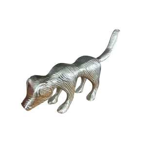Home Living: Metal Cast Aluminium Decorative Dog Figurine - MADE IN INDIA