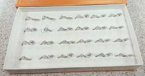 24pcs Artificial Silver Toned Rings