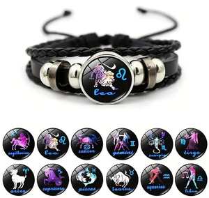 BULK BUY 200pcs 12 Horoscope Zodiac Bracelet Unisex