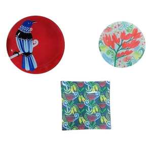 3pk Home Decor New Zealand Glass Plate - Individually In Gift Pack