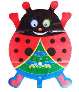 Home Living: Smiling Ladybug Foil Balloon Red/Black 60 x 45cm - 5pk