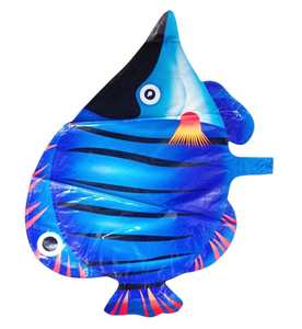 Home Living: Colourful Fish Shape Blue Foil Balloon 65 x 45cm - 5pk