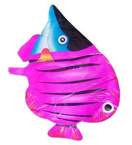 Home Living: Colourful Fish Shape Foil Balloon 65 x 45cm - 5pk