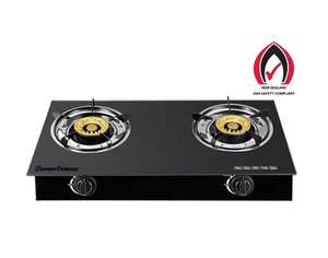 Lpg Gas Stoves: Double Burner Auto Ignition Tempered Glass Panel Gas Stove - GQ72-2