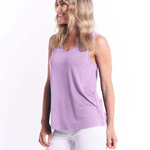 Tanks Singlets: Betty Basics Sirena Reversible Tank Orchid