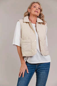 Eb Ive: Eb & Ive Argo Crop Vest Ecru