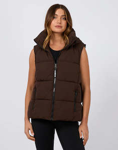 Coats Jackets: All About Eve Remi Luxe Puffer Vest Brown