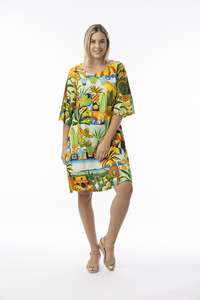 Dresses: Orientique Guatemala Contemporary Print Dress