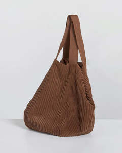 Sass: Sass Bianca Chunky Cord Tote Bag Chocolate
