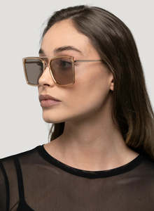 Accessories: Otra Velda Transparent Coffee/Brown