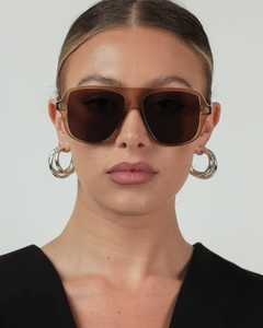Accessories: Otra Mikki Transparent Espresso/Brown sunglasses