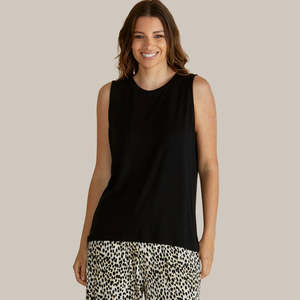 Betty Basics: Betty Basics Positano Tank-Black
