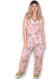 Helga May: Helga May Baby Pink Wild Daisy Tie it your way-jumpsuit