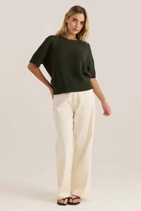 Sass Nuala Wide Leg Jean Parchment