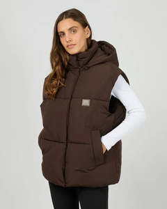 Coats Jackets: All About Eve Elevate Puffer Vest Chocolate