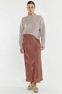 Sass Nell Bias Skirt Rosewood