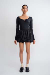 Made To Order: Celeste Bubble Miniskirt - Black