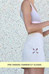 Mto Bottoms: Lucky Miniskirt - Cream Speckle
