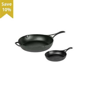 Skillets Seasoned Cast Iron: The Blacklock Nimble Pair Bundle