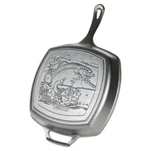Cast Iron Wildlife Series Square Grill Pan 26cm