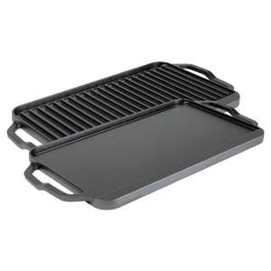 Griddles Grill Pans: Cast Iron CHEF COLLECTION Reversible Grill/Griddle 49cm