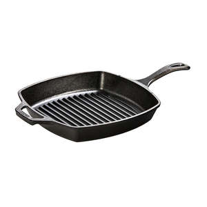 Griddles Grill Pans: Cast Iron Square Grill Pan 26cm