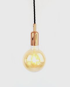 Products: Bare Bulb Copper Pendant Light With LED Filament Bulb - Loftmotif