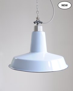 XL Workshop Duck Egg Pendant- 450mm - Industrial Style