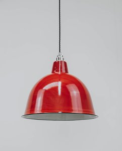 Modern Cloche Red - 360 mm - Industrial Pendant