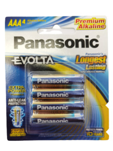 Accessories: Panasonic Evolta AAA Batteries 4 Pack