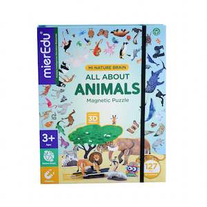 Mieredu: Magnetic Puzzle Play Kit-All About Animals Magnetic Puzzle (Large format)