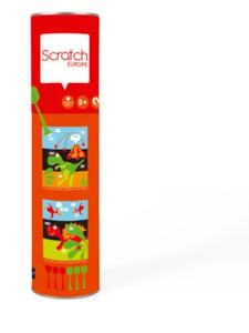 Scratch: SCRATCH DARTS - SMALL DINOSAUR MAGNETIC 24X30CM 2-SIDED PRINTING
