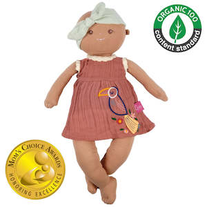 Dolls: BABY ARIA - 100% ORGANIC SOFT DOLL 43CM