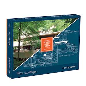 FRANK LLOYD WRIGHT FALLINGWATER 2-SIDED 500 PIECE PUZZLE
