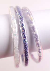 Lauren Hinkley: Purple Glitter Elastic Bracelet (3 Set)