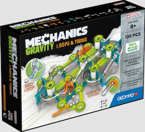 Geomag: 763 Geomag Mechanics Gravity Recycled Loops & Turns 130 pcs