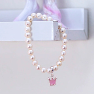 Staff Favourites: Freshwater Pearl Crown Elastic Charm Bracelet