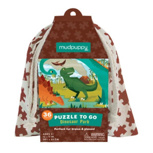 DINOSAUR PARK PUZZLE TO GO  36PC