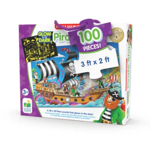 PUZZLE DOUBLE GLOW IN THE DARK PIRATE SHIP
