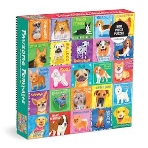 Pawsome Portraits, 500pcs, Family Puzzle, Compact