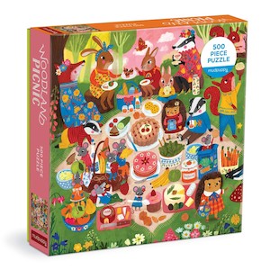 Mudpuppy: Woodland Picnic 500 Piece Family Puzzle