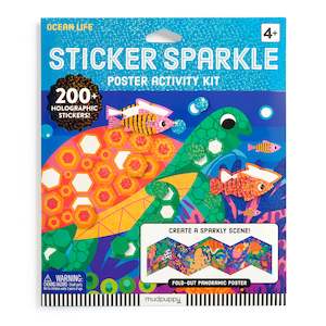 Mudpuppy: Ocean Life Sticker Sparkle Poster Activity Kit
