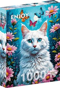 Jigsaw Puzzles: White Cat, 1000pcs