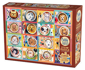 Puzzles: Puppy Lattes, 275pc Puzzle, Easy Handling