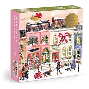 Puzzles: Snowfall on Main Street, 1000 Piece Foil Puzzle