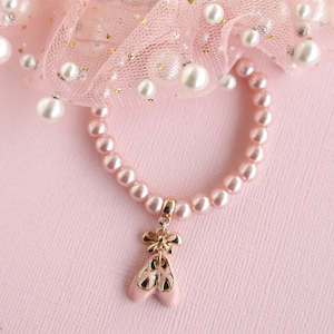 Pink Pearl Ballet Slippers Bracelet