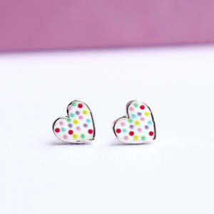 Confetti Heart Earrings in Trinket Box